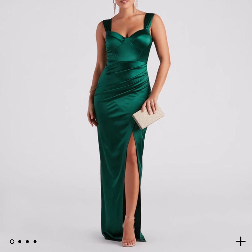 Lorelli formal satin wrap long dress